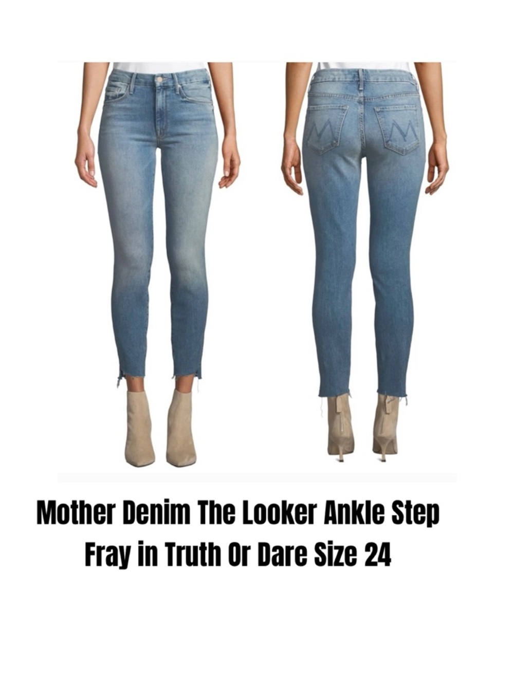 Mother Denim The Looker Ankle Step
Fray in Truth Or Dare Size 24